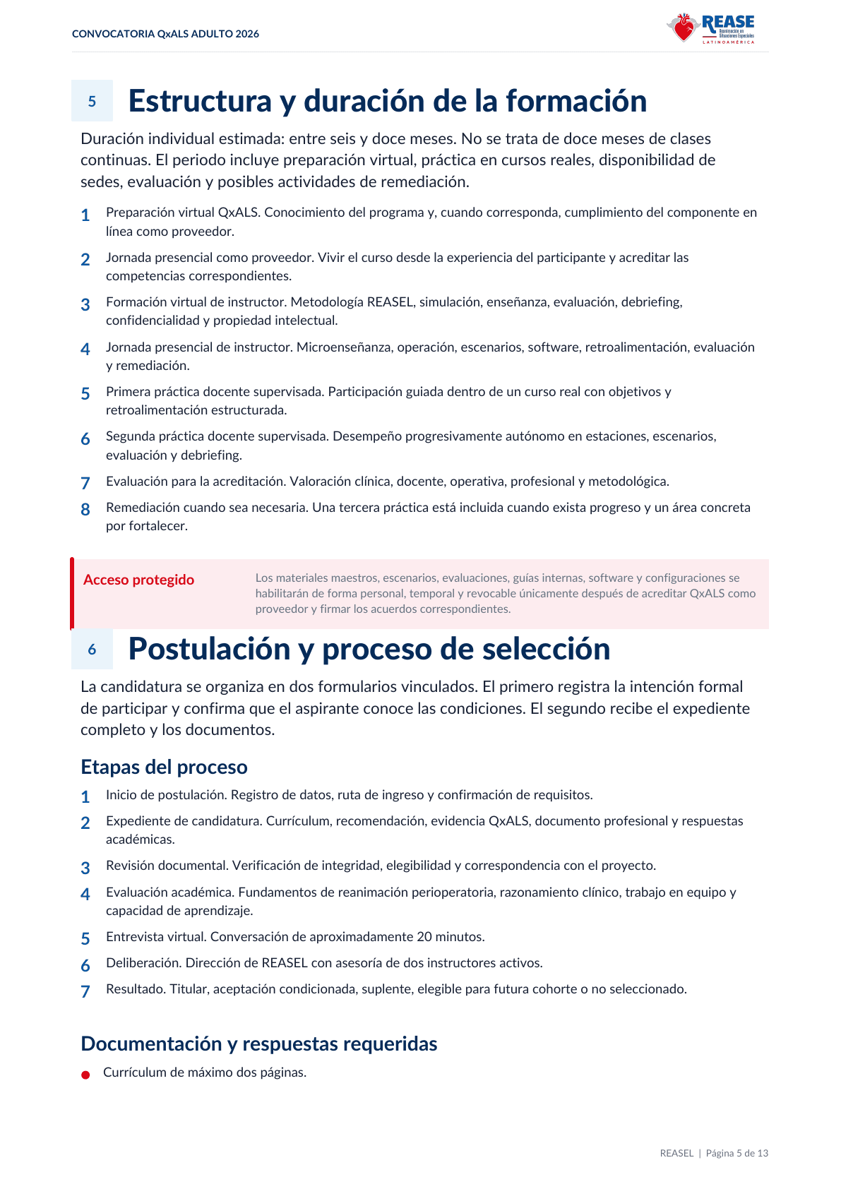 Convocatoria y bases QxALS Adulto 2026, documento oficial em espanhol, página 5 de 13