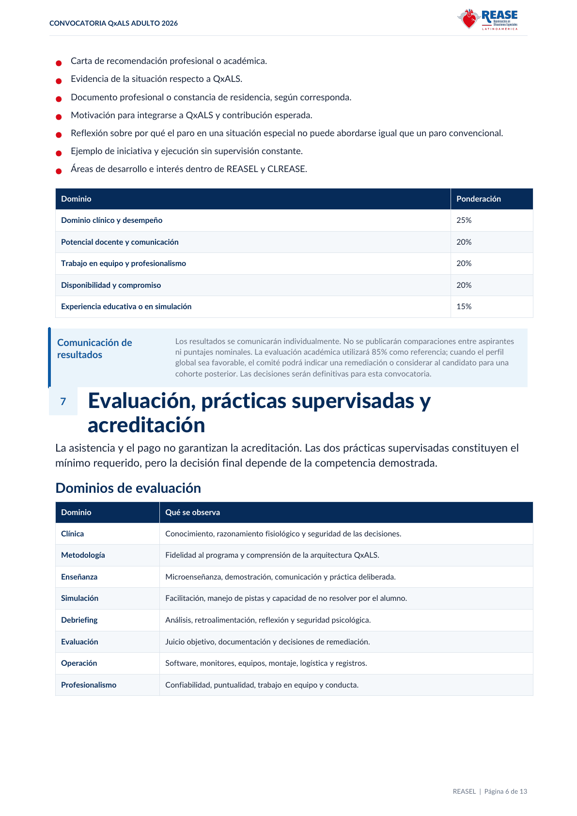 Convocatoria y bases QxALS Adulto 2026, documento ufficiale in spagnolo, pagina 6 di 13