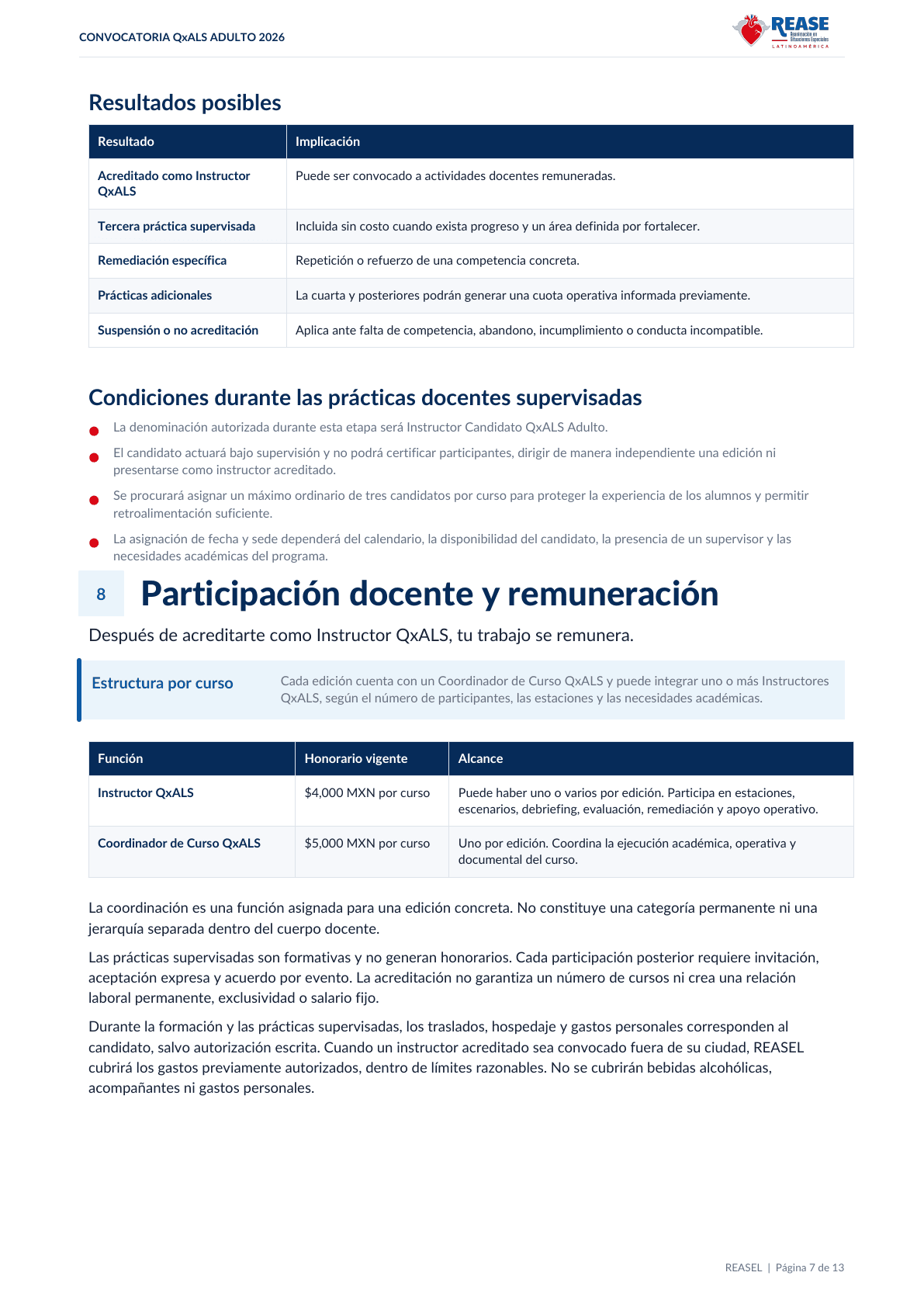 Convocatoria y bases QxALS Adulto 2026, documento oficial em espanhol, página 7 de 13