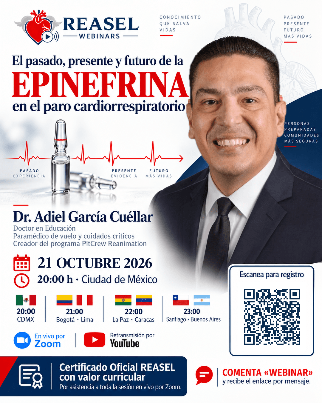 Il passato, presente e futuro dell’adrenalina nell’arresto cardiorespiratorio — Dr. Adiel García Cuéllar